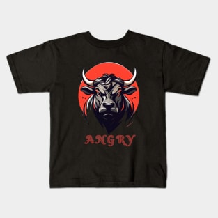 Furious Bull: Vector Art Kids T-Shirt